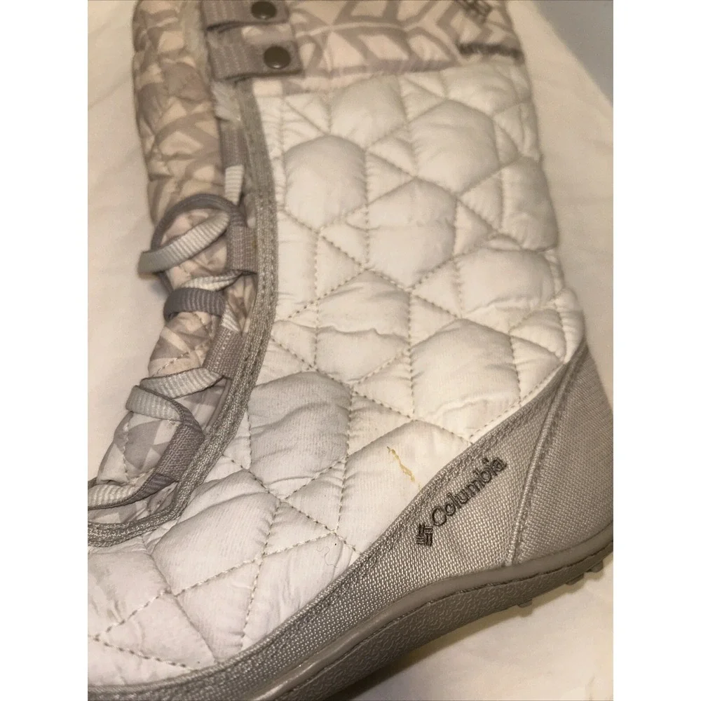 Columbia minx mid ll Stone cream‎ quilted winter boot women's size 8.5